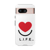 L.I.F.E. "Love is for Everyone" Heart Phone Case (White)