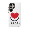 L.I.F.E. "Love is for Everyone" Heart Phone Case (White)