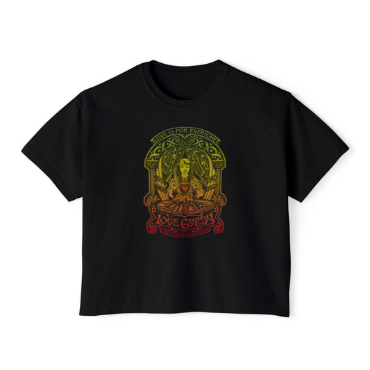 L.I.F.E.® "Love is for Everyone" Love Gypsy Women's Graphic Crop T-Shirt