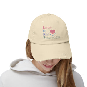 L.I.F.E. Love is for Everyone Vintage Color Pop Distressed Dad Hat