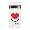 L.I.F.E. "Love is for Everyone" Heart Phone Case (White)