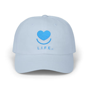 L.I.F.E. Love is for Everyone Embroidered Classic Tonal Dad Hat Light Blue