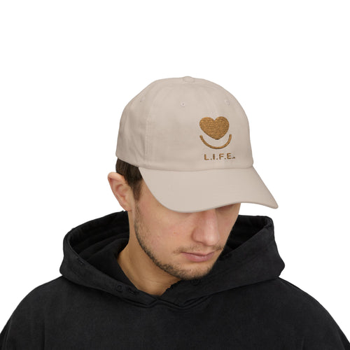 L.I.F.E. Love is for Everyone Embroidered Classic Tonal Dad Hat Stone