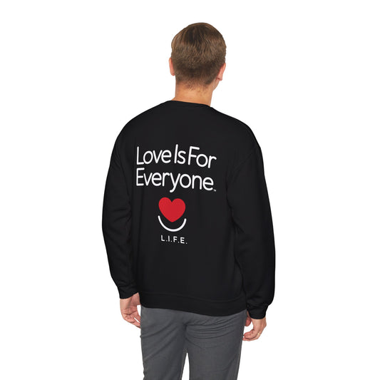 Men's/Unisex L.I.F.E.® "Love is for Everyone" All Heart Crewneck Sweatshirt