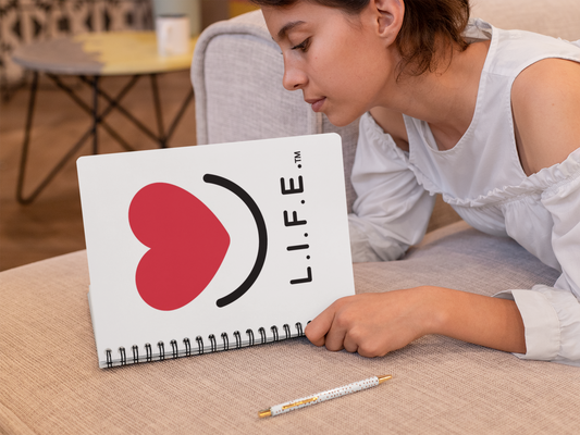 L.I.F.E. "Love is for Everyone" Ruled Journal Spiral Notebook 6x8