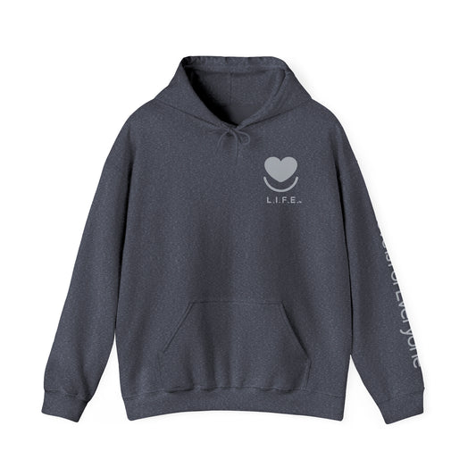 L.I.F.E. "Love is for Everyone" Soft Focus Tonal Men's Graphic Hoodie Sweatshirt