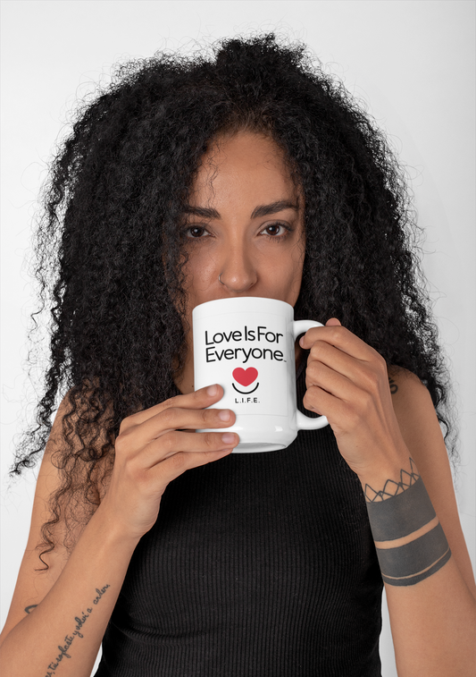 L.I.F.E. "Love is for Everyone" Pour a Little Love Ceramic Coffee Mug 11oz