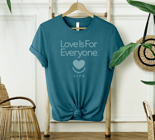 L.I.F.E. "Love is for Everyone" Strong Spirit Tonal Women's Graphic T-Shirt