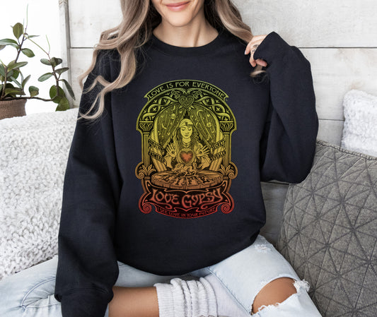 L.I.F.E.® "Love is for Everyone" Love Gypsy Women's Graphic Crewneck Sweatshirt