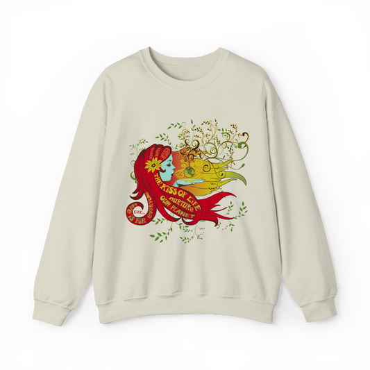 L.I.F.E.® "Love is for Everyone" Kiss of Life Women's Retro Graphic Crewneck Sweatshirt