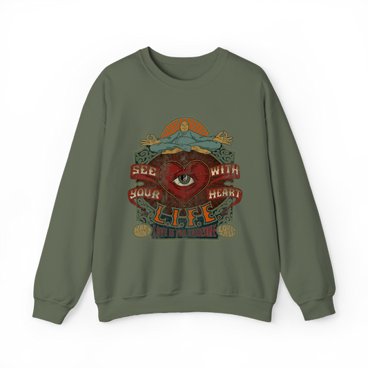 L.I.F.E.® "Love is for Everyone" Seeing Heart Men's Graphic Sweatshirt