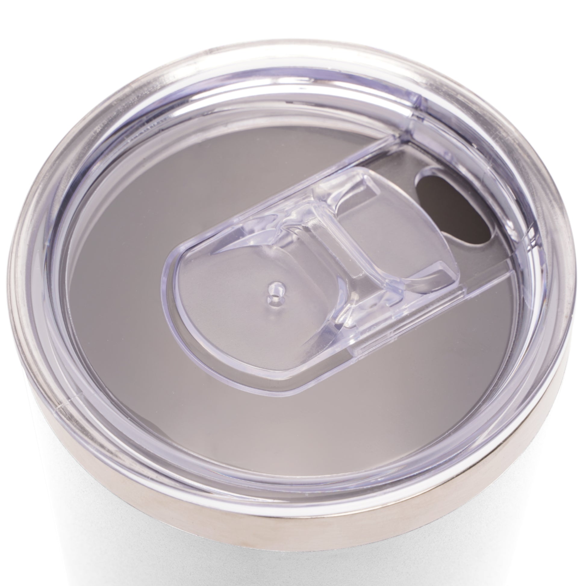 22oz white insulated tumbler clear plastic snap on lid.