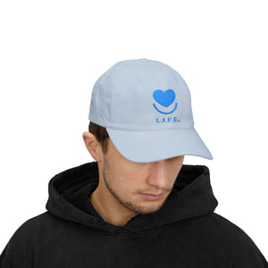 L.I.F.E. Love is for Everyone Embroidered Classic Tonal Dad Hat Light Blue