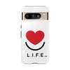 L.I.F.E. "Love is for Everyone" Heart Phone Case (White)