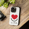 L.I.F.E. "Love is for Everyone" Heart Phone Case (White)