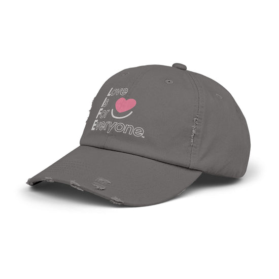 Side view of charcoal pigment -dyed dad hat highlighting curved visor and unstructured crown. 