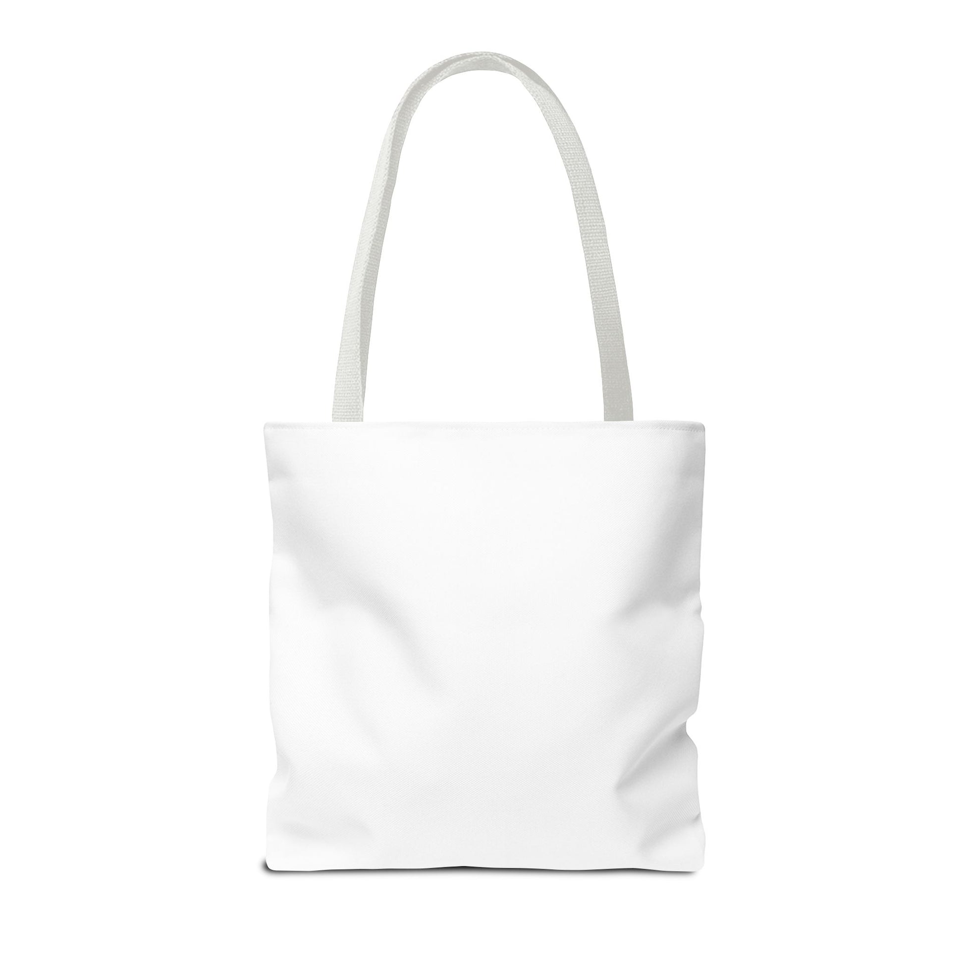 Back studio view of Signature tote showing clean panel and handle placement. 