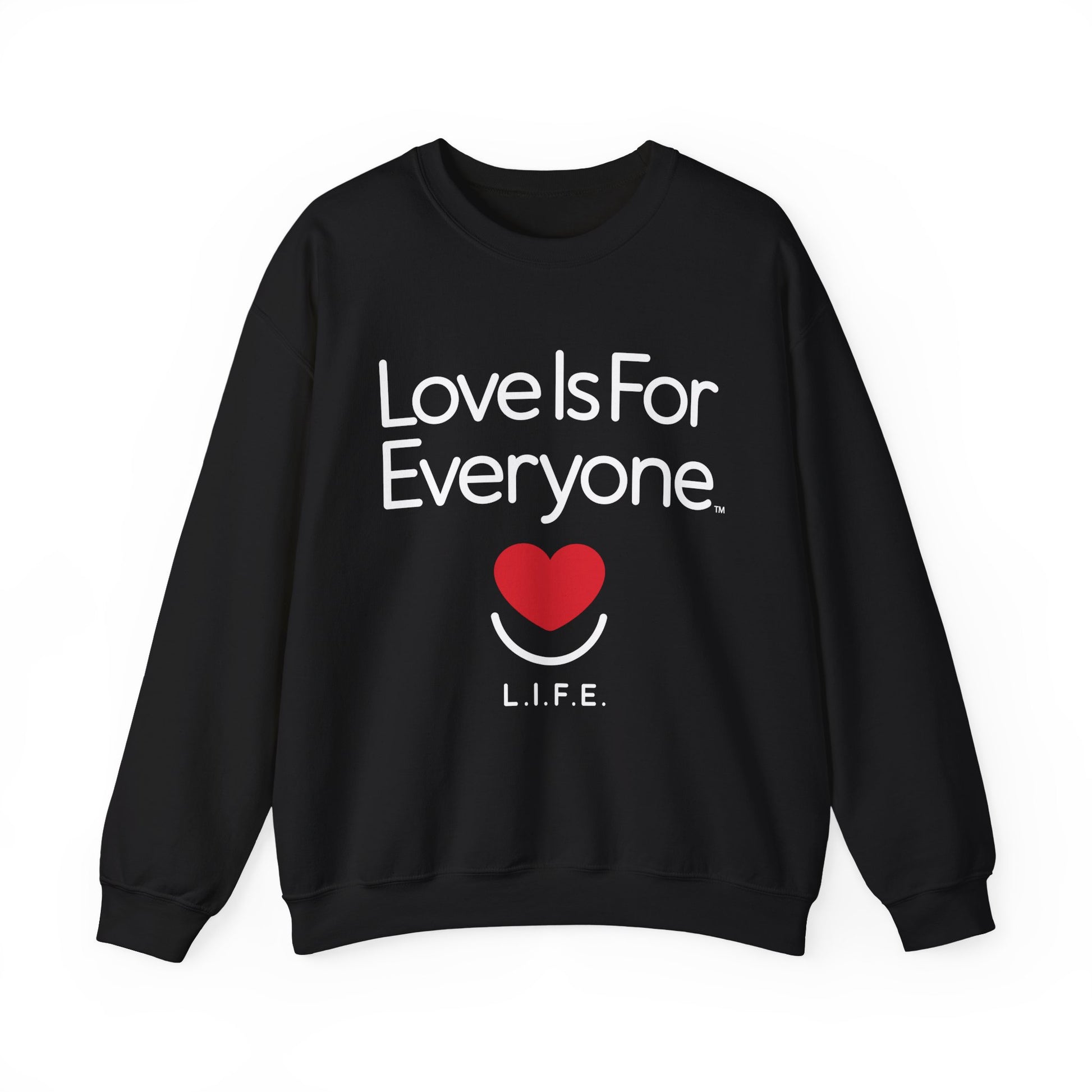 Women's Classic Crewneck laid flat, front with ribbed collar and cuff. 